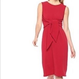 New Sharagano Sleeveless Front Tie Dress ravens red size 4 $128.